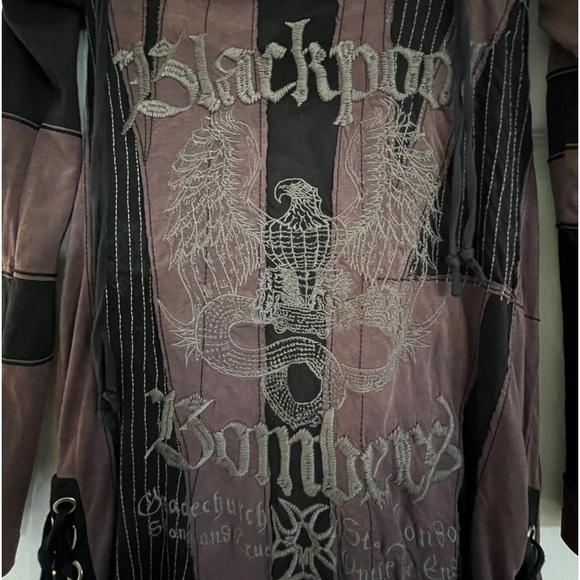 Super cool Rocker lace up tunic mini dress with gromments - Picture 2 of 6